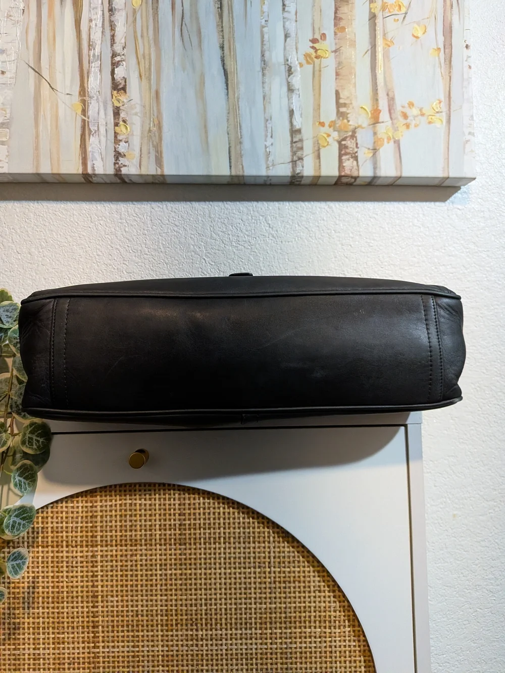 Classic Black Coach F0869-70098 Leather Unisex Briefcase Bag